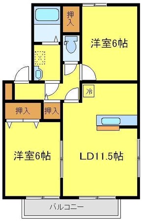 メイプルタウン川越的場Ｃの物件間取画像